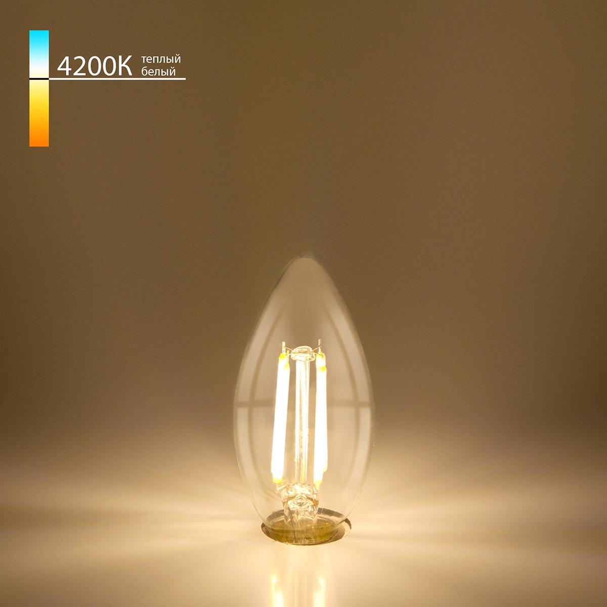 лампа светодиодная филаментная elektrostandard ble1426 e14 9w 4200k прозрачная a050132