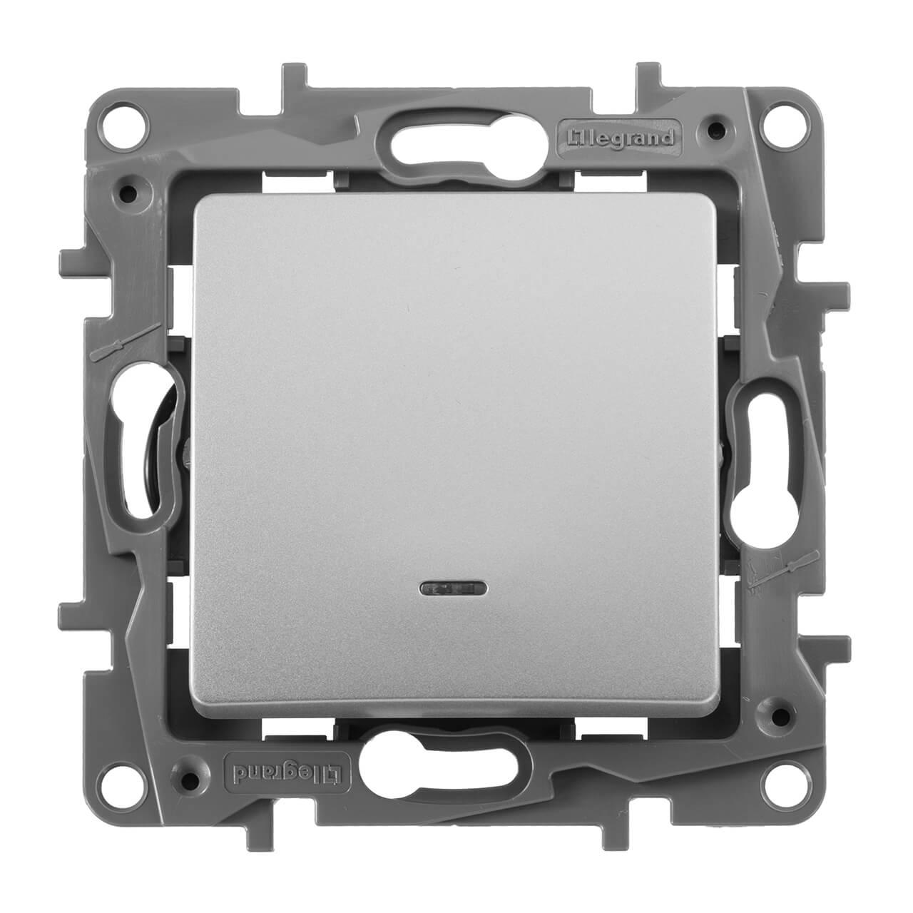 выключатель одноклавишный legrand etika 10a 250v белый 672201