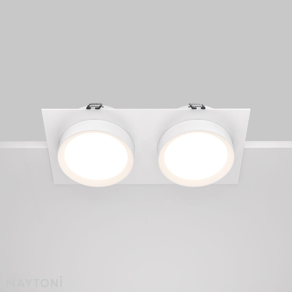 встраиваемый светильник maytoni hoop dl086-02-gx53-sq-w