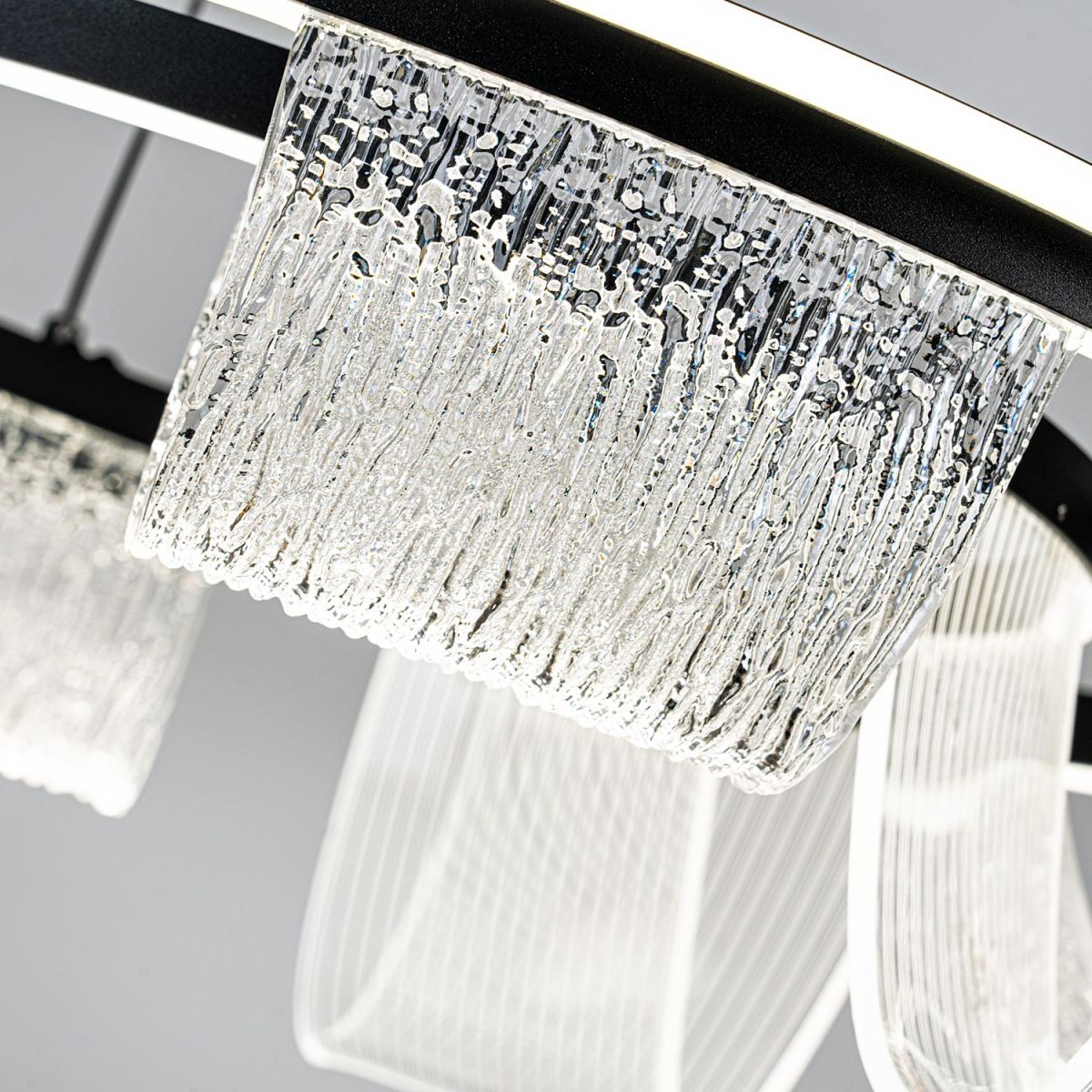 подвесная люстра led4u l7706-630 bk