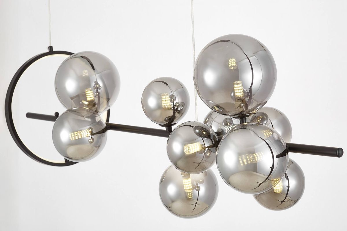 подвесной светильник lumina deco ldp 7033-10 bk+gy