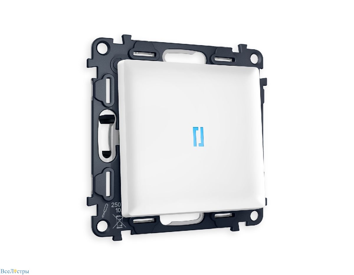 комплект механизма 1-кл выключателя с подсветкой ambrella volt alfa ma122020