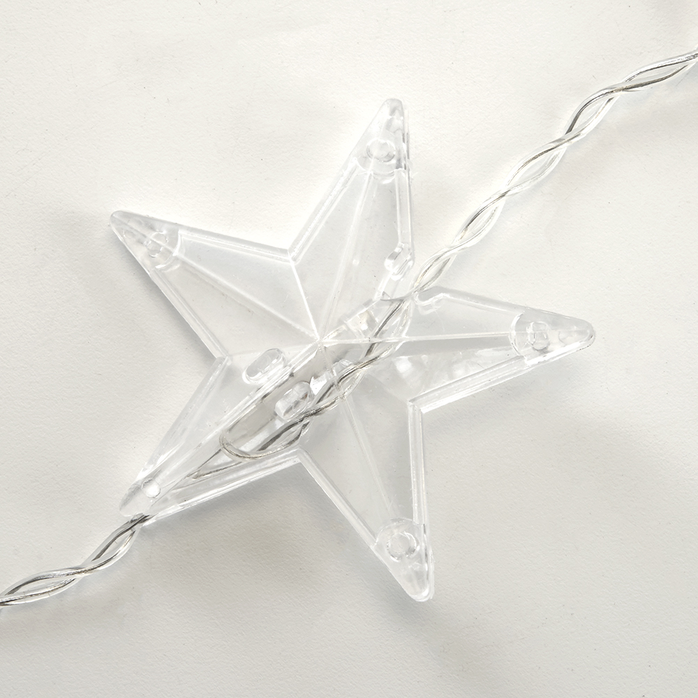 светодиодная гирлянда занавес звездочки feron cl25 48607