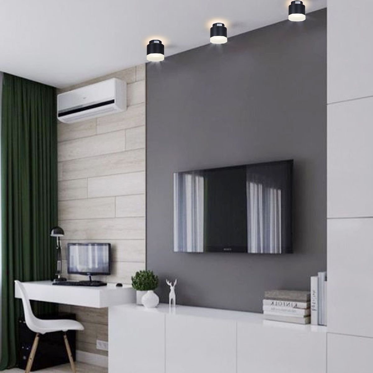 накладной светильник reluce 53004-9.5-001il gx53+led3w bk