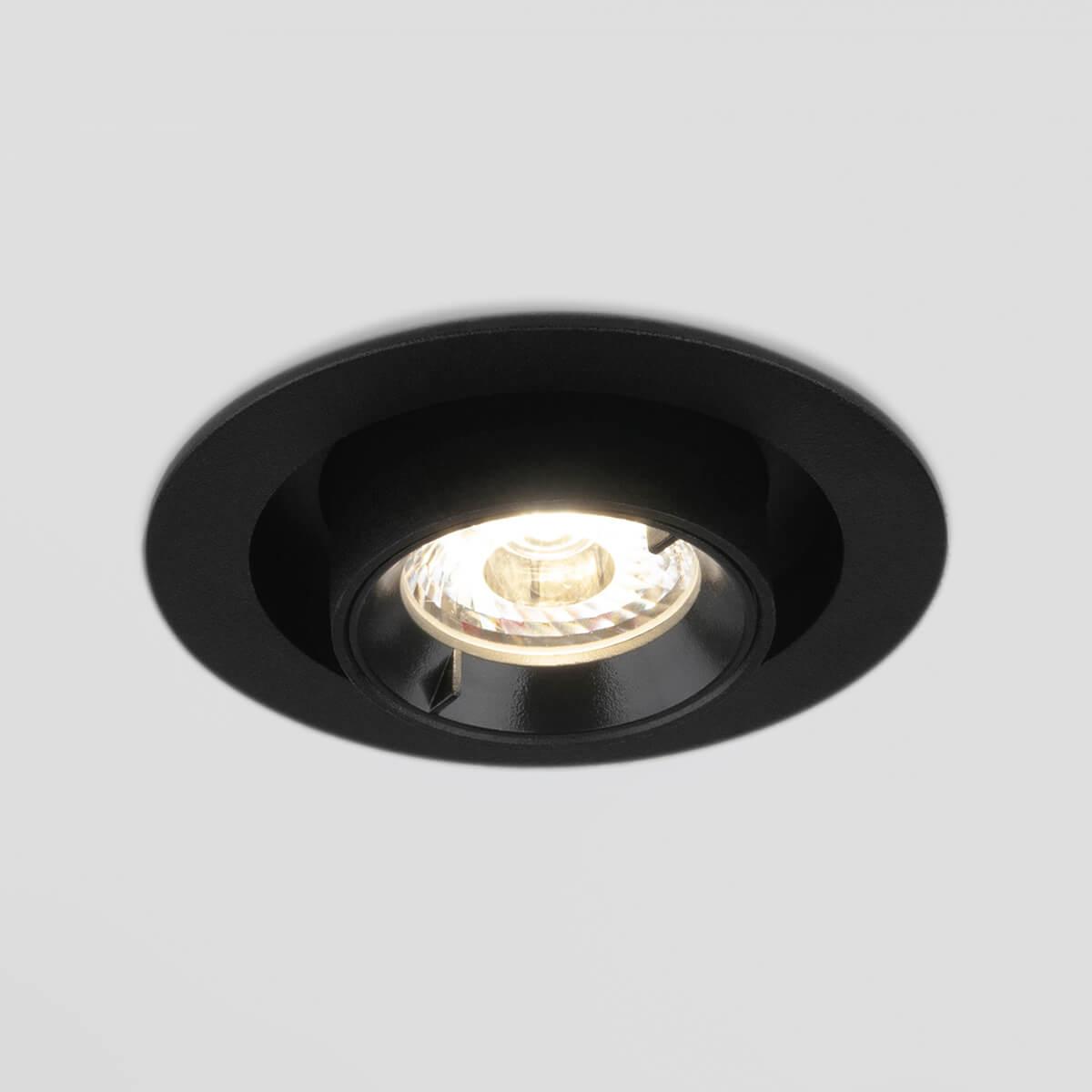 встраиваемый светодиодный спот elektrostandard 9917 led 10w 4200k черный матовый 4690389161681