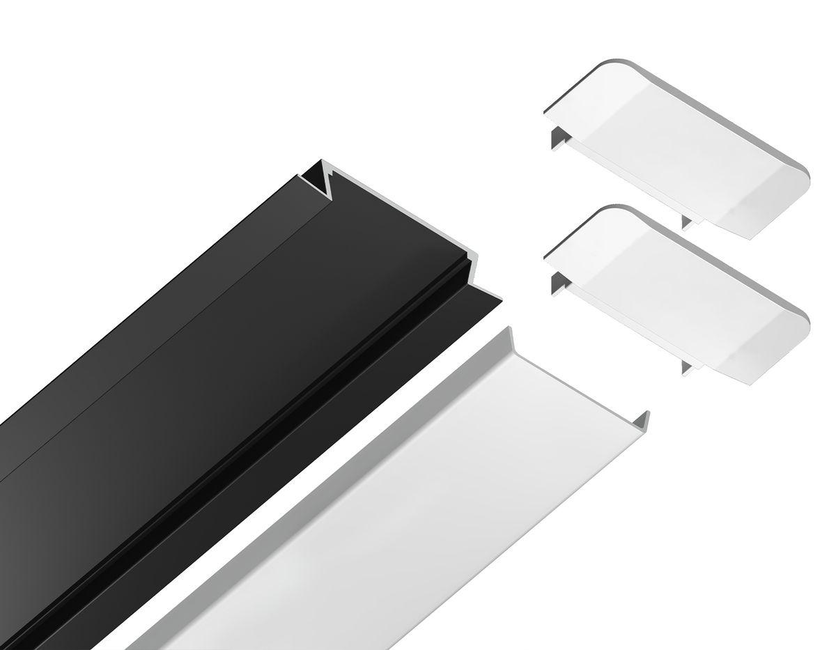 встраиваемый профиль с рассеивателем ambrella illumination gp1100bk