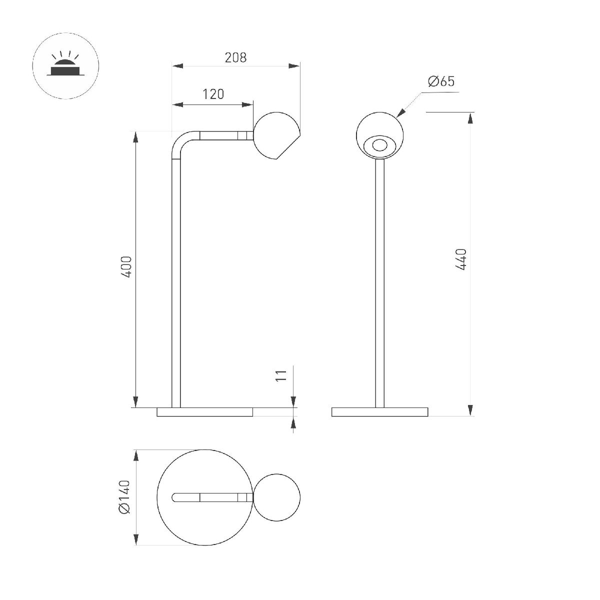 настольная лампа arlight sp-ottori-tab-6w warm3000 051020