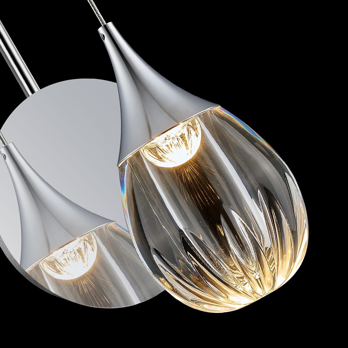 бра delight collection stilla mb24001004-1a chrome/clear