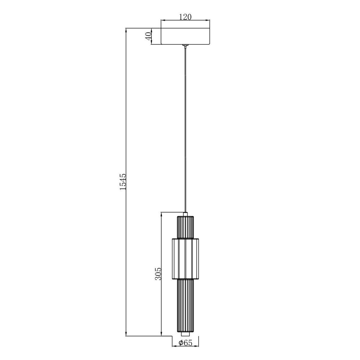 подвесной светодиодный светильник maytoni verticale mod308pl-l9bl3k