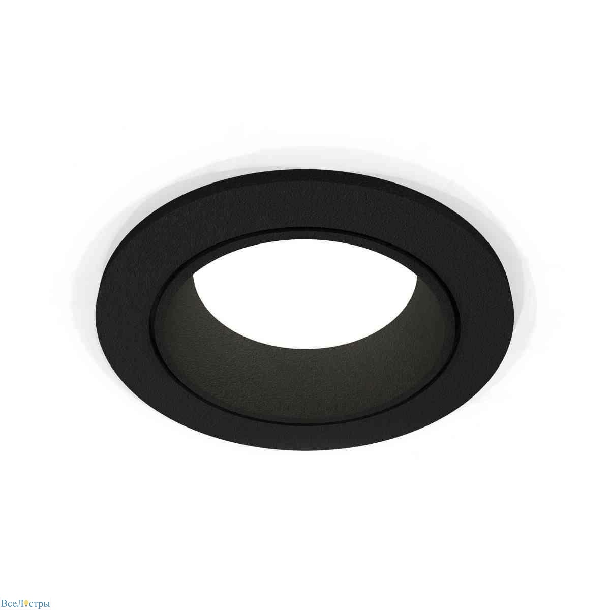 комплект встраиваемого светильника ambrella light techno spot xc6513002 sbk черный песок (c6513, n6111)