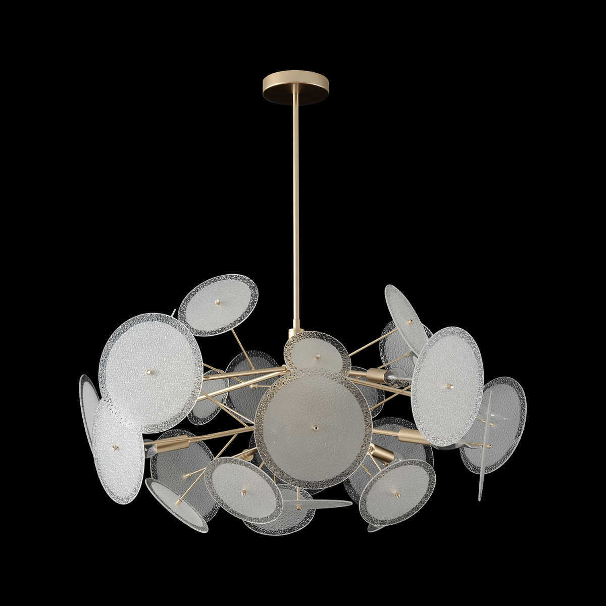 люстра на штанге crystal lux dandelion sp10 gold