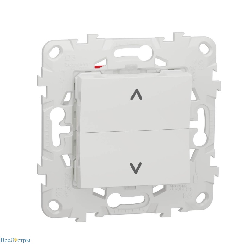 выключатель двухклавишный schneider electric unica new nu520718