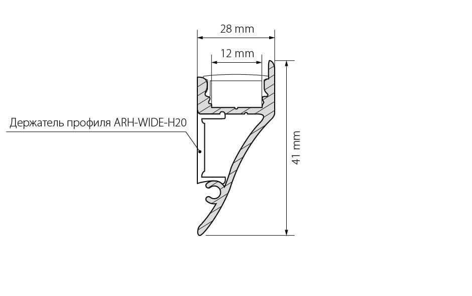 профиль arlight arh-con-2000 anod 018828