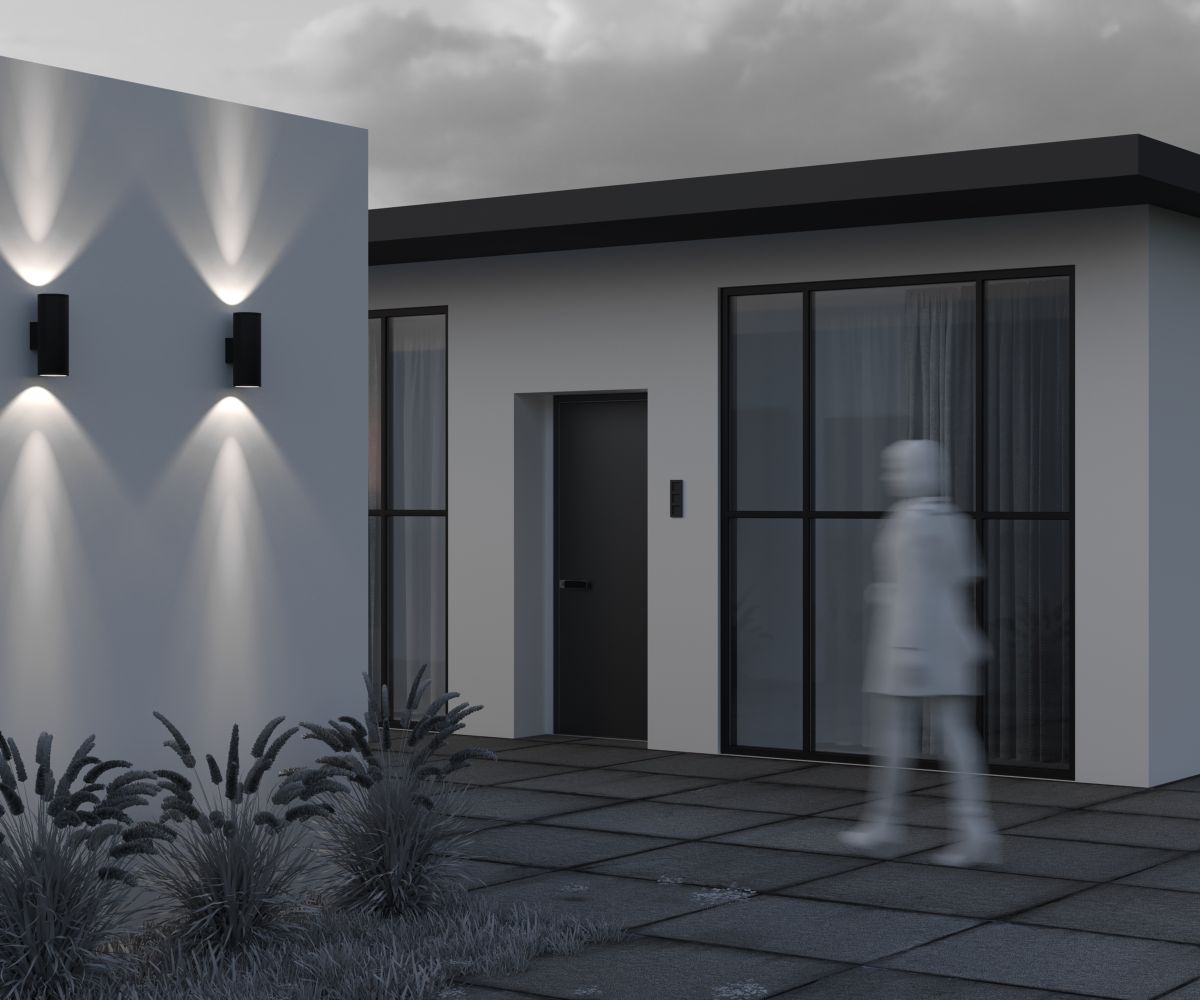 уличный настенный светильник maytoni shim o514wl-l30b3k