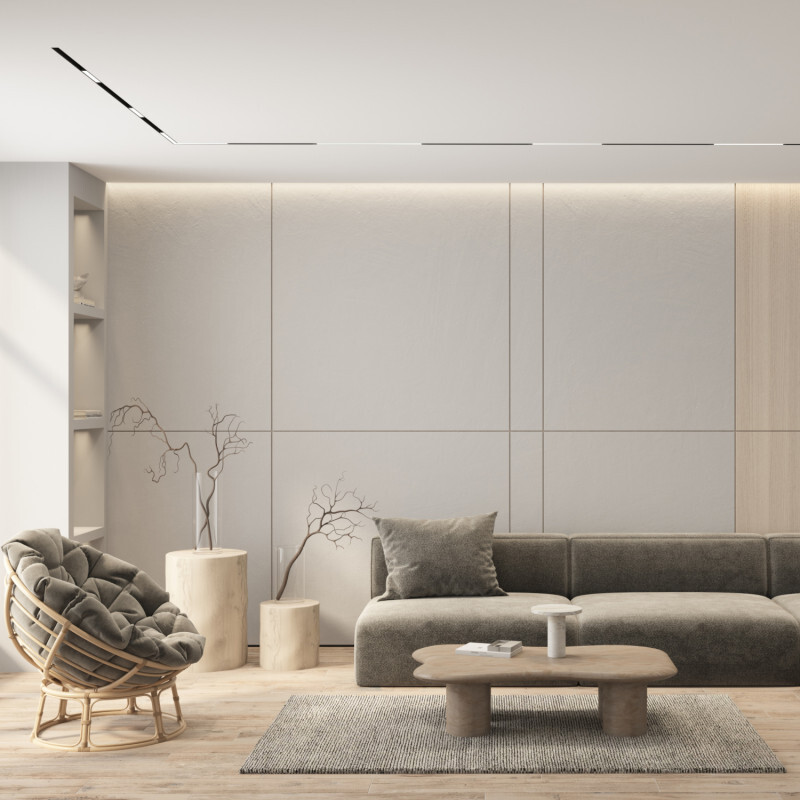 трековый однофазный светильник denkirs simple linear dk8105-bk