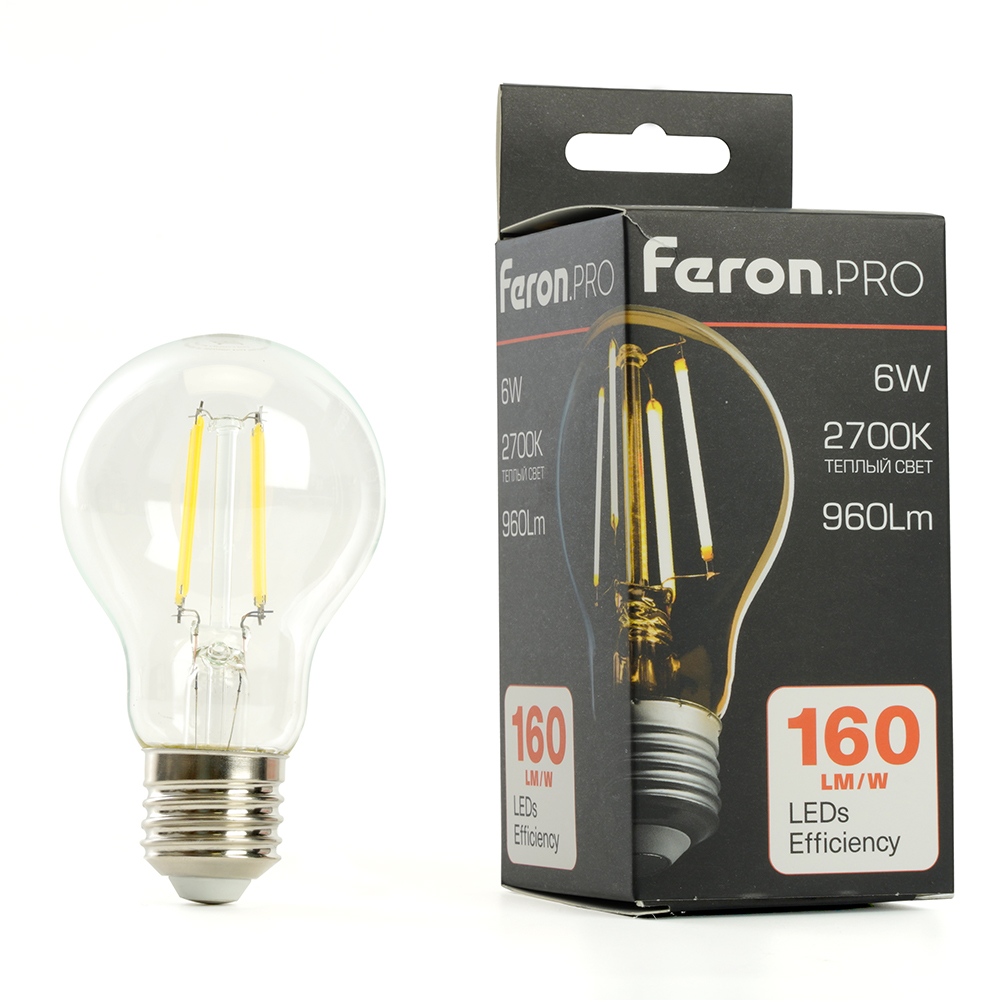 светодиодная лампа feron lb-1106 e27 6w 2700k 48889