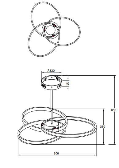 светодиодный светильник gauss для растений, с адаптером 24v stone mg001