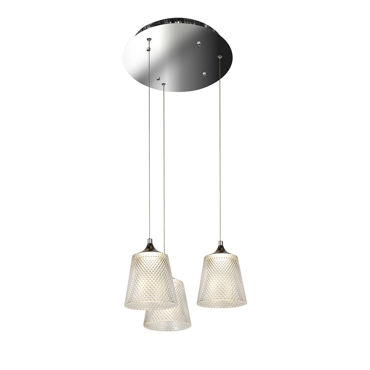 подвесная светодиодная люстра iledex flora wd8007-3 cr