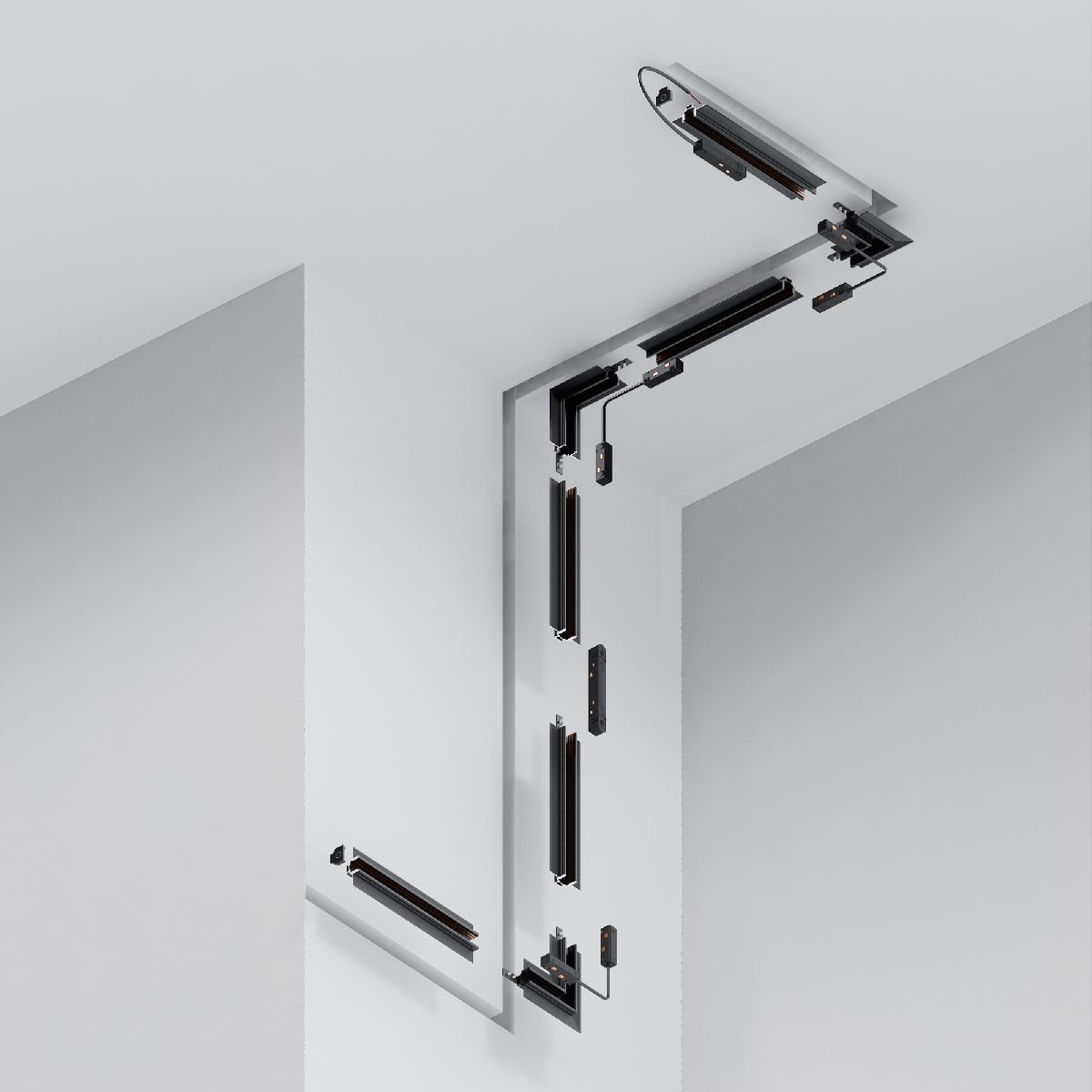 шинопровод магнитный встраиваемый maytoni exility trxm034-422b