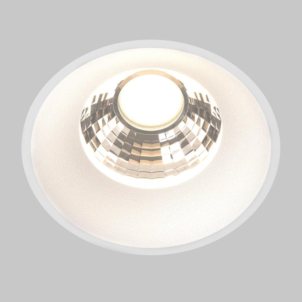 встраиваемый светодиодный светильник maytoni round dl058-12w3k-trs-w