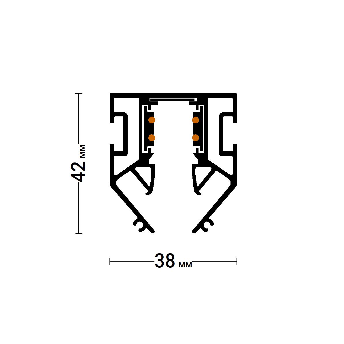шинопровод под натяжной потолок favourite logica 1014-tb-200