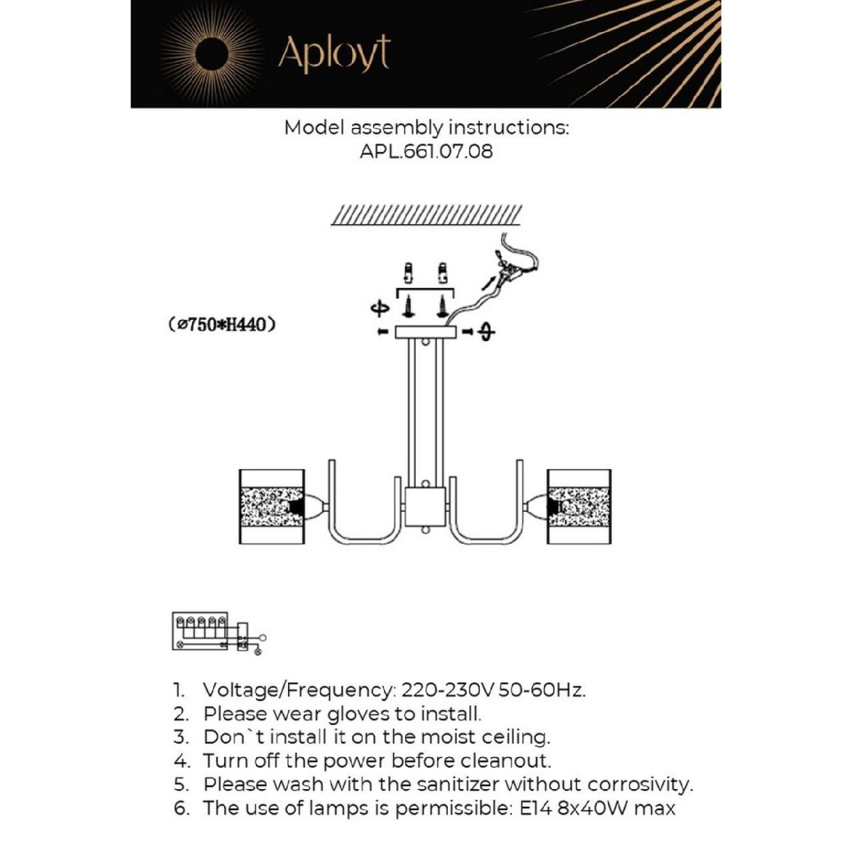 потолочная люстра aployt syuzet apl.661.07.08