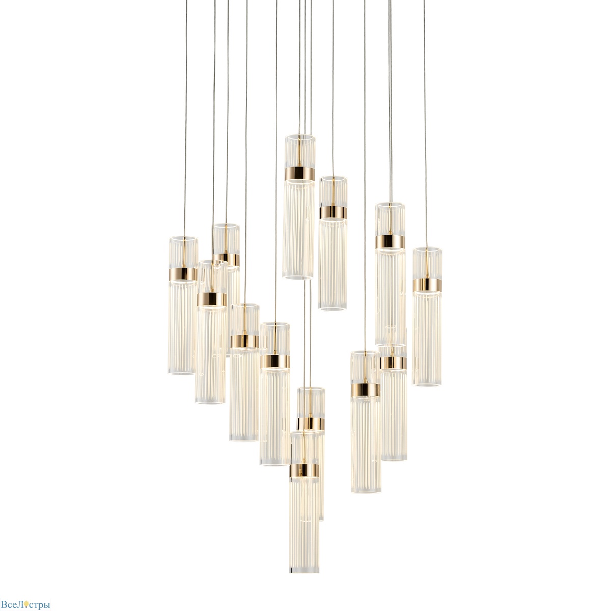 каскадная люстра delight collection om2367-f13 french gold