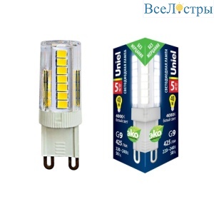 LED-JCD-5W/4000K/G9/CL GLZ09TR картон