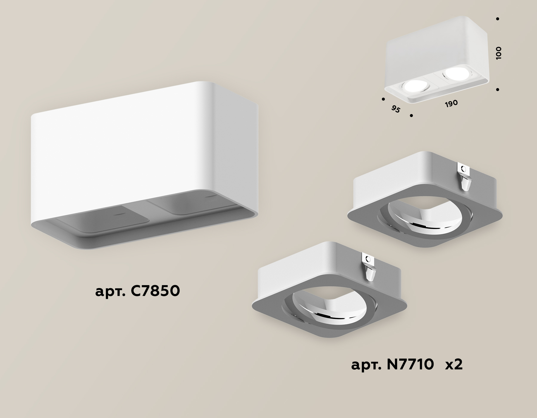 накладной светильник ambrella light techno xs7850010 (c7850, n7710)