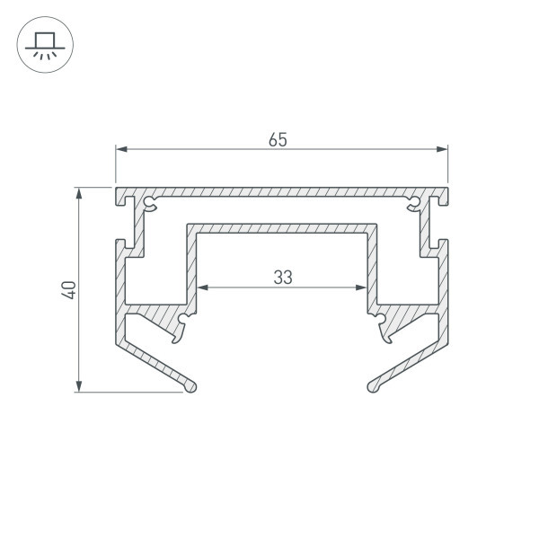 профиль-держатель arlight lgd-strech-4tr-2000 033090