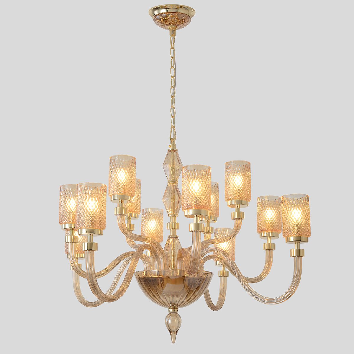 подвесная люстра crystal lux silvestro sp12 amber