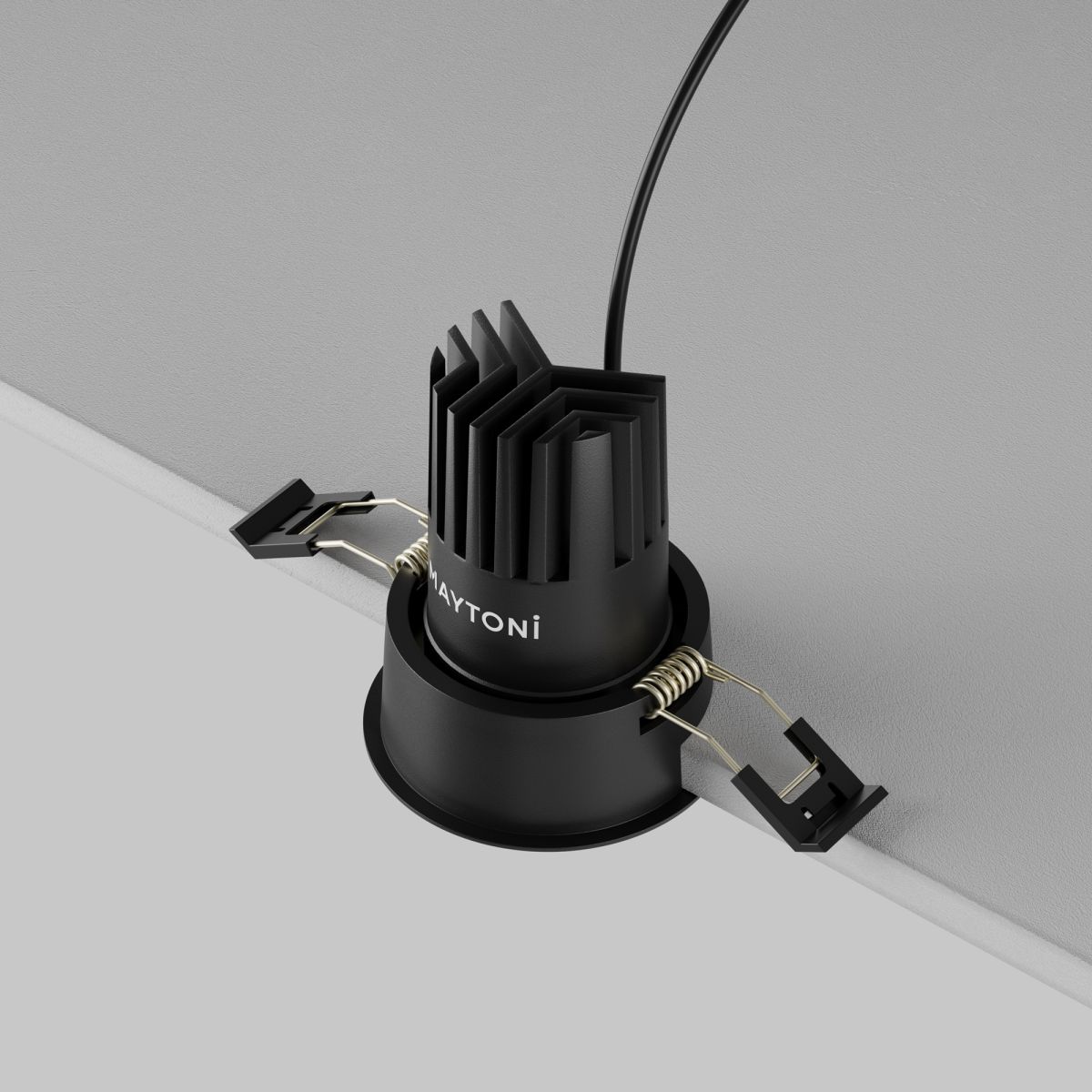 встраиваемый светильник maytoni dip dl115-10w-4k-b