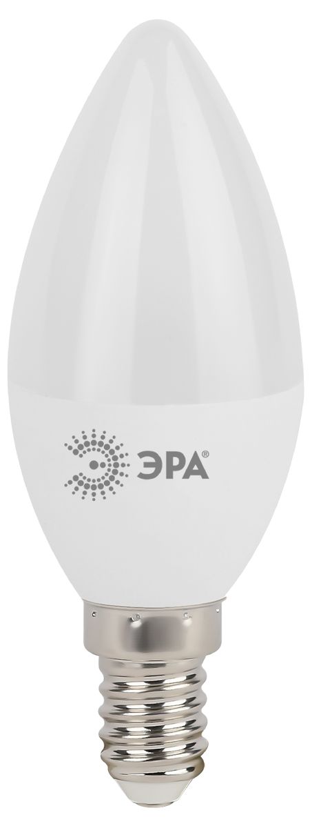 лампа светодиодная эра e14 9w 6000k led b35-9w-860-e14 б0031403
