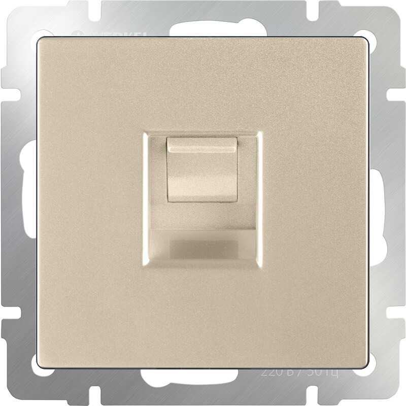 розетка werkel ethernet rj-45 шампань w1181011 4690389157479