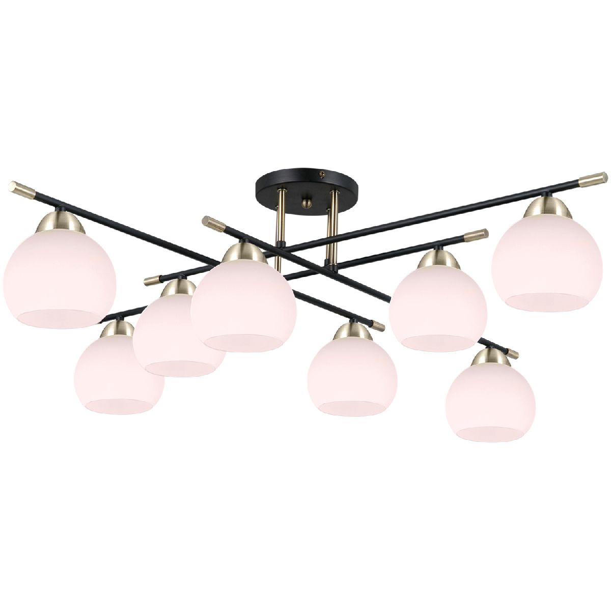 потолочная люстра illumico il0446-8csq-24 bk ab libra