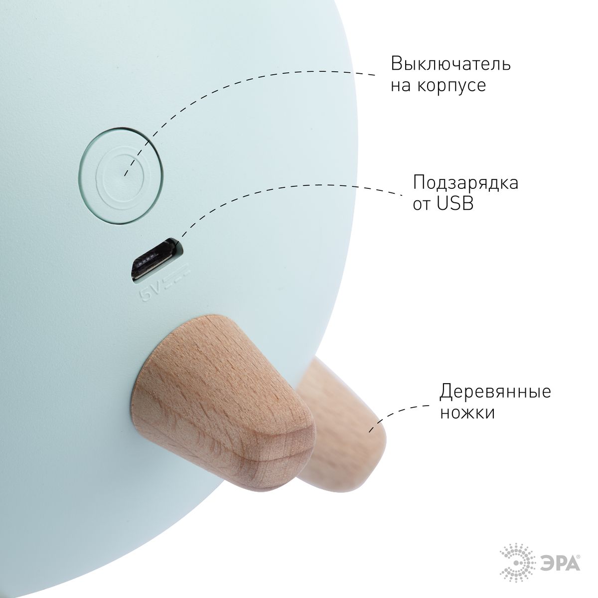 настольная лампа эра nled-468-1w-gr б0052817