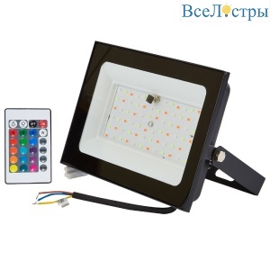 ULF-F60-50W/RGB IP65 200-240В BLACK N1
