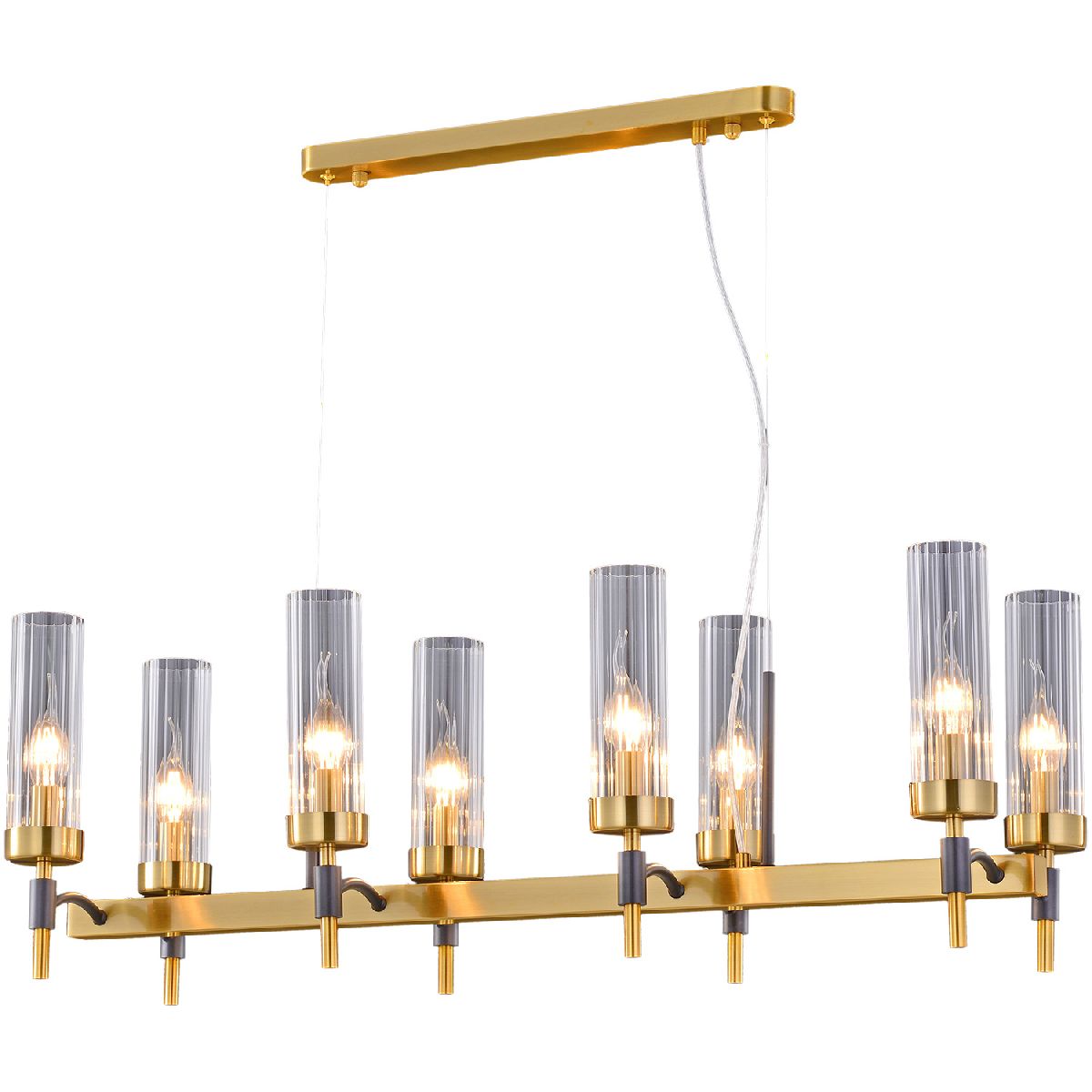 подвесная люстра illumico il5177-8lls-29 brass tubo