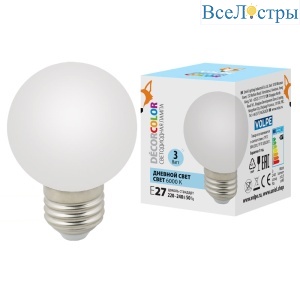 LED-G60-3W/6000K/E27/FR/С