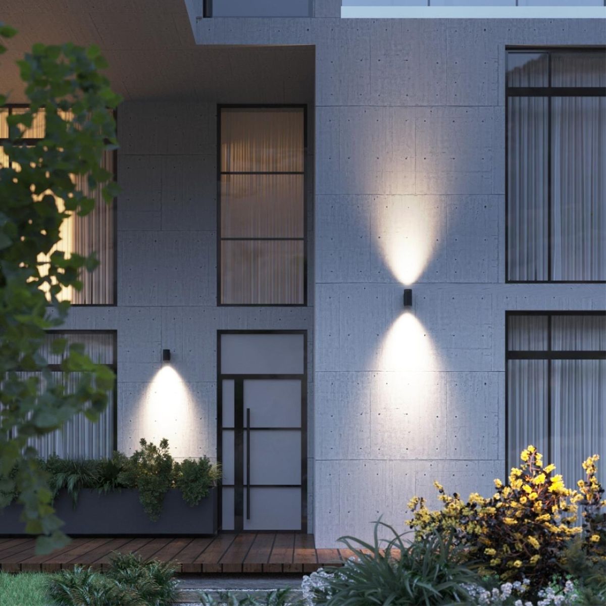 уличный настенный светильник odeon light nature long 7142/24wl