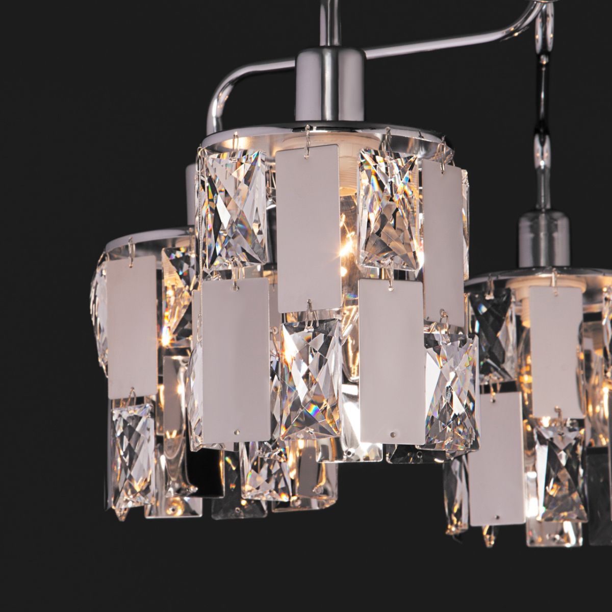 потолочная люстра eurosvet scoppio 10101/5 хром/прозрачный хрусталь strotskis