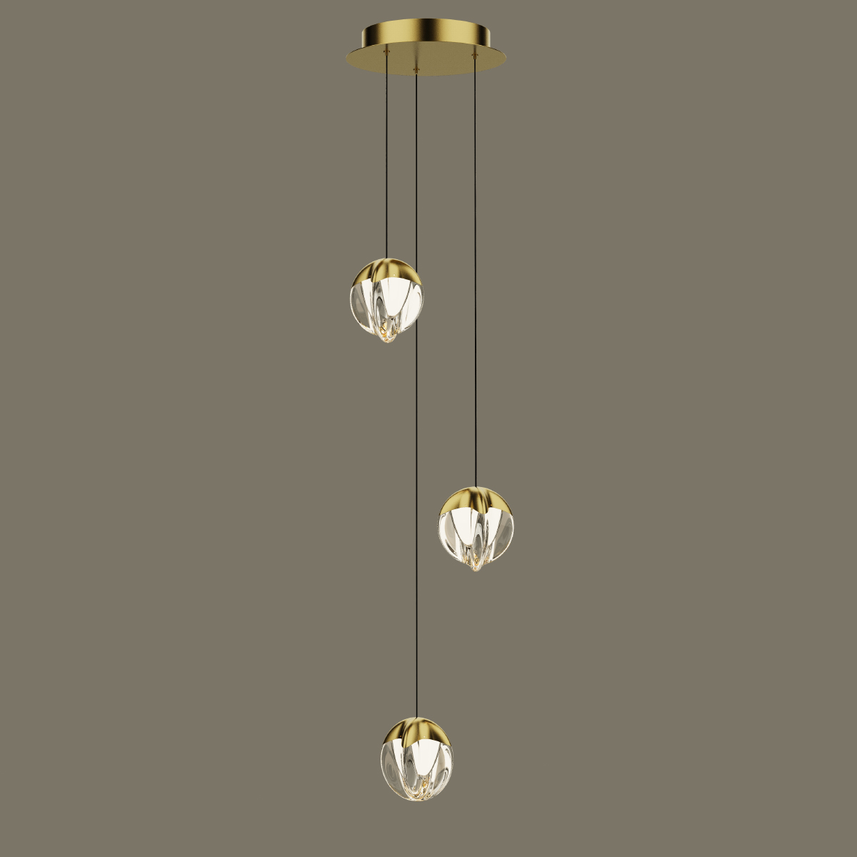 подвесной светильник delight collection md24001033-3a gold/clear