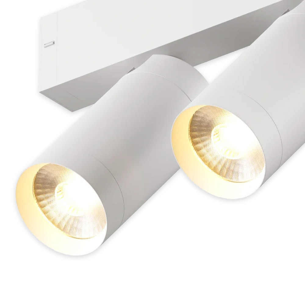 трековый однофазный светильник am group am528 wh-220v-2x10w smart