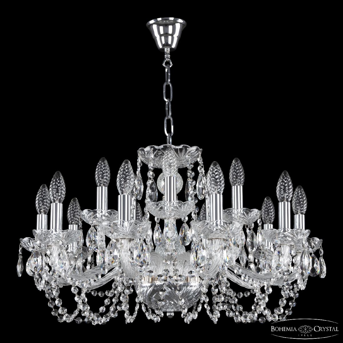 подвесная люстра bohemia ivele crystal 119/10+5/240 ni