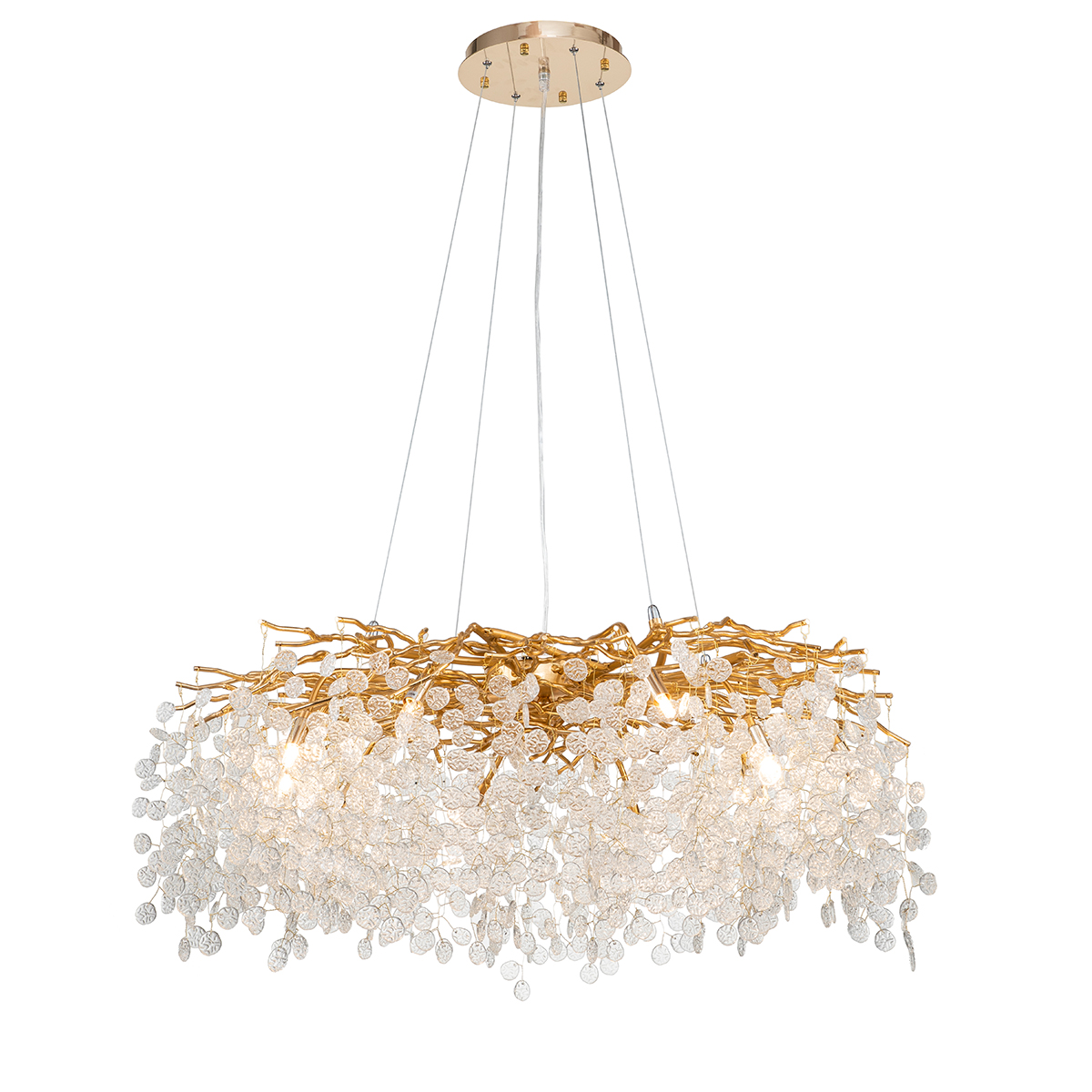 люстра shiro-noda ftb006r-100 brass/clear delight collection