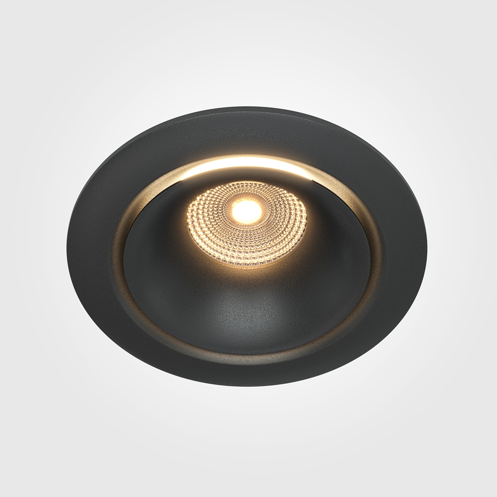 встраиваемый светодиодный светильник maytoni technical yin dl031-l12w4k-d-b