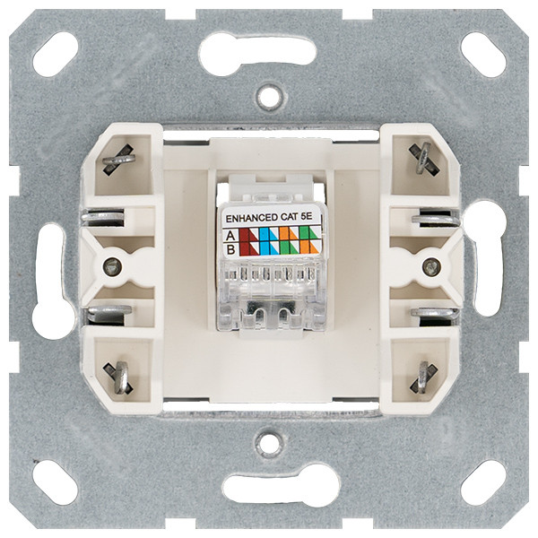 интернет-розетка rj45 с накладкой, цвет тауп jasmart g6105t