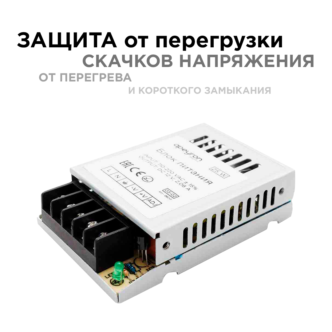 блок питания apeyron 12в 25вт ip20 2а 03-02