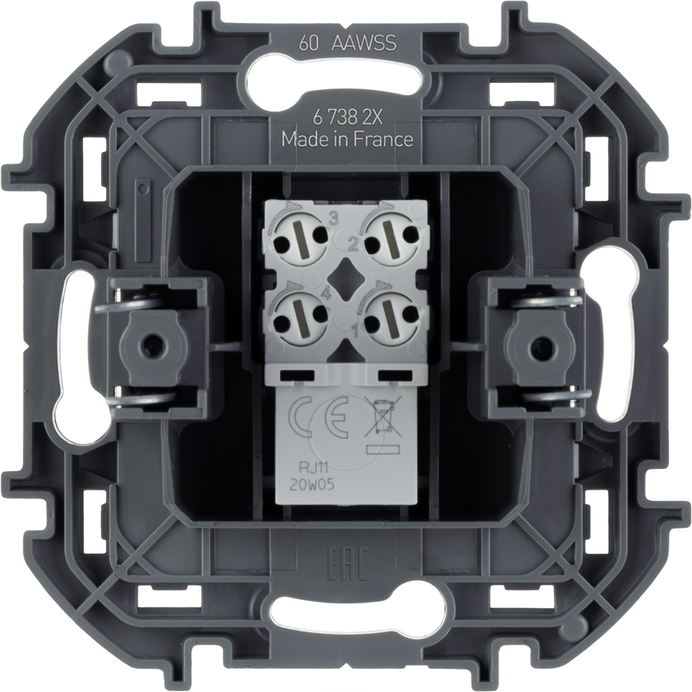 розетка телефонная rj11 legrand inspiria 673820