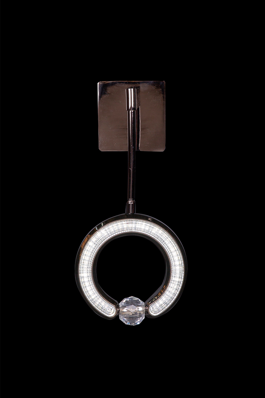 бра ani le7710/1w black chrome